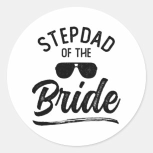 Stepdad von der Braut Matching Wedding Party Runder Aufkleber