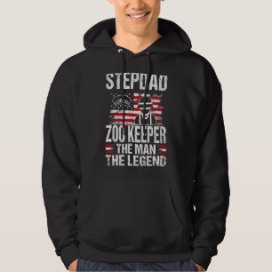 Stepdad Zoo hält den Mann der Legende Retro USA Fl Hoodie