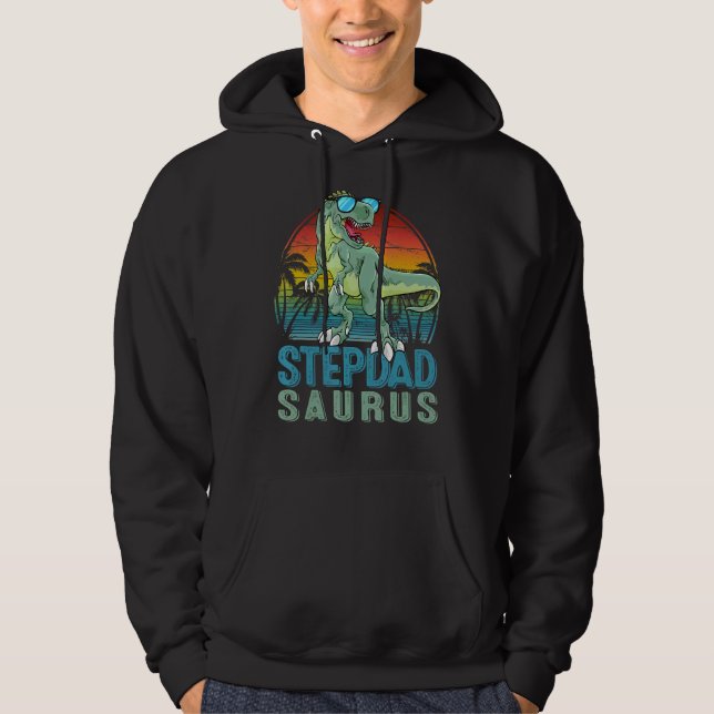 Stepdadsaurus Rex Dinosaur Stepdad Saurus Familie Hoodie (Vorderseite)