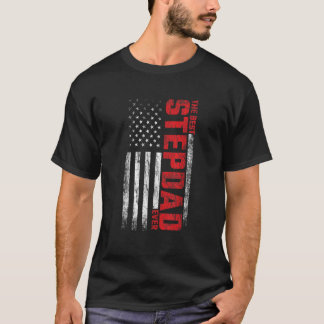 Stepfather Bonus Vater American Flag Best Stepdad T-Shirt