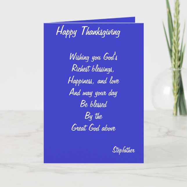 Stepfather Erntedank Cards Feiertagskarte (Vorderseite)