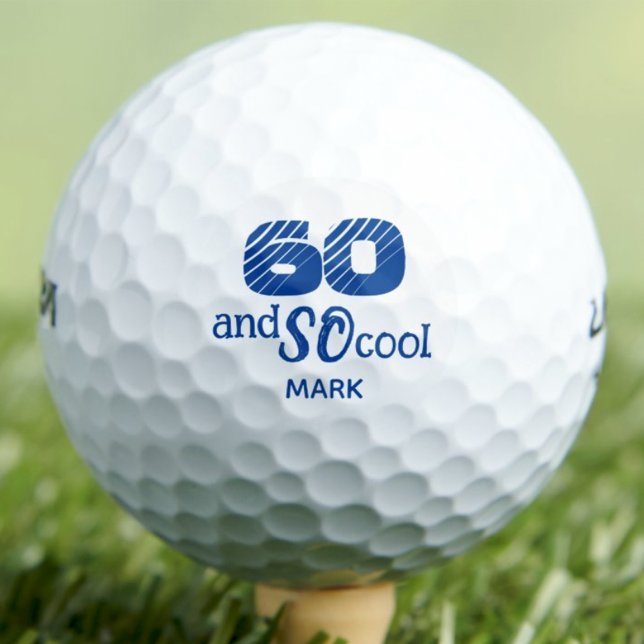 Stepfather Gift - 60 und so Cooles Golfdesign Golfball (Von Creator hochgeladen)