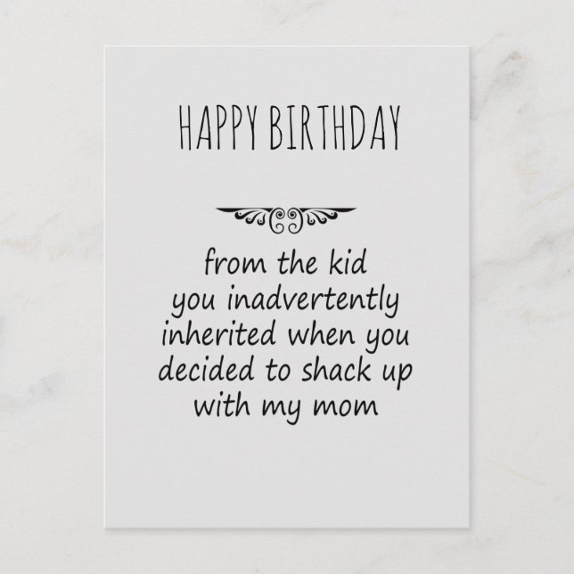 Stepfather Gift Postkarte (Vorderseite)