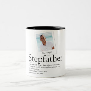 Stepfather Stepdad Definition Foto Zweifarbige Tasse