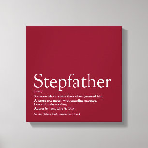 Stepfather, Stepdad Definition Fun Modern Burgund Leinwanddruck