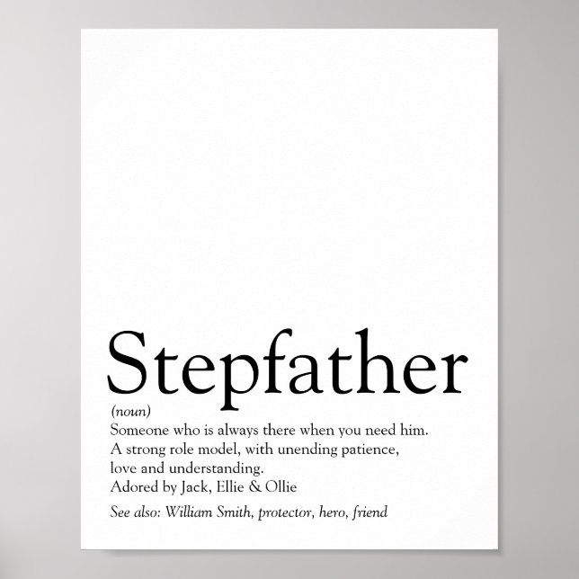 Stepfather, Stepdad Definition Poster (Vorne)