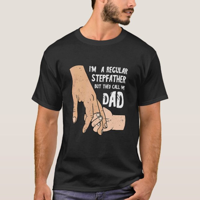 Stepfather Vathers Day halten meine Hand Daughter  T-Shirt (Vorderseite)