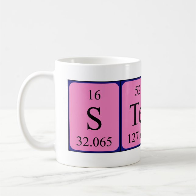 Steph Namen-Tasse periodischer Tabelle Kaffeetasse (Links)