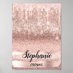 Stephanie Name Bedeutung Geburtstag 16. Bridal Ros Poster