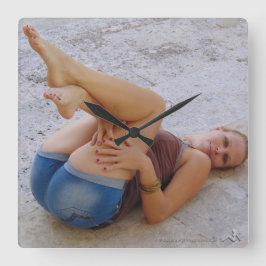 Stephanie Quadratische Wanduhr