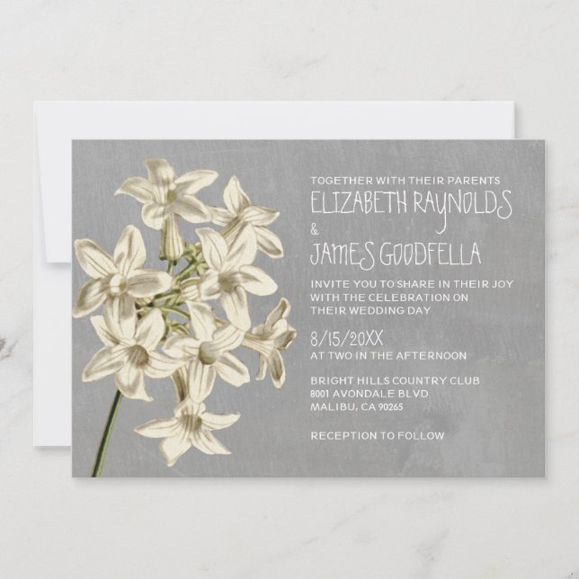 Stephanotis Hochzeit Einladungen (Vorderseite)