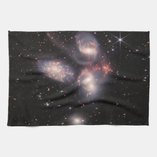 Stephan's Quintet 5 Galaxien Tiefes Feld James Web Geschirrtuch