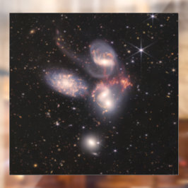 Stephans Quintet 5 Galaxies Deep Field James Webb Fensteraufkleber