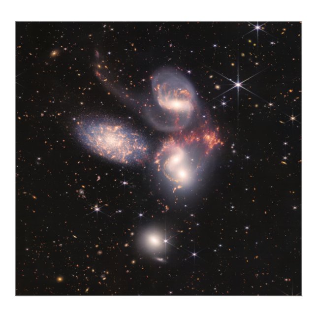 Stephans Quintet 5 Galaxies Deep Field James Webb Fotodruck (Vorne)