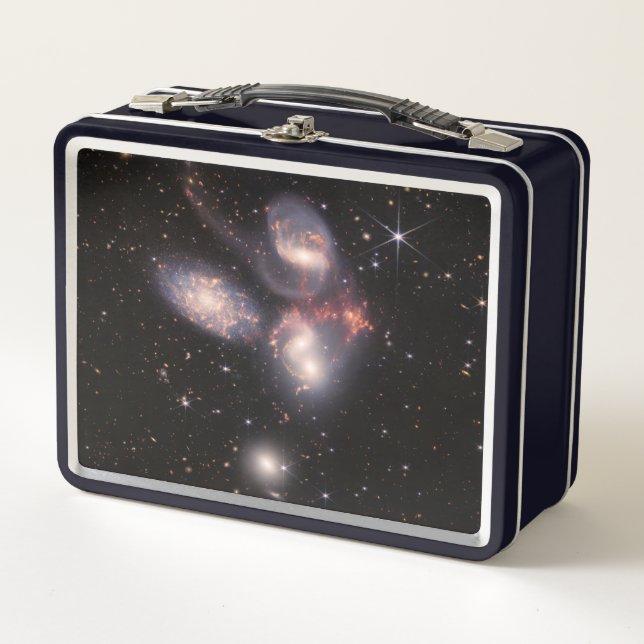 Stephans Quintet 5 Galaxies Deep Field James Webb Metall Brotdose (Vorderseite)