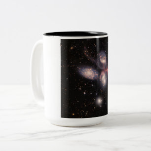 Stephans Quintet 5 Galaxies Deep Field James Webb Zweifarbige Tasse