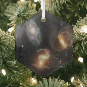 Stephans Quintet: Galaxie-Galaktische Trümmer Ornament Aus Glas