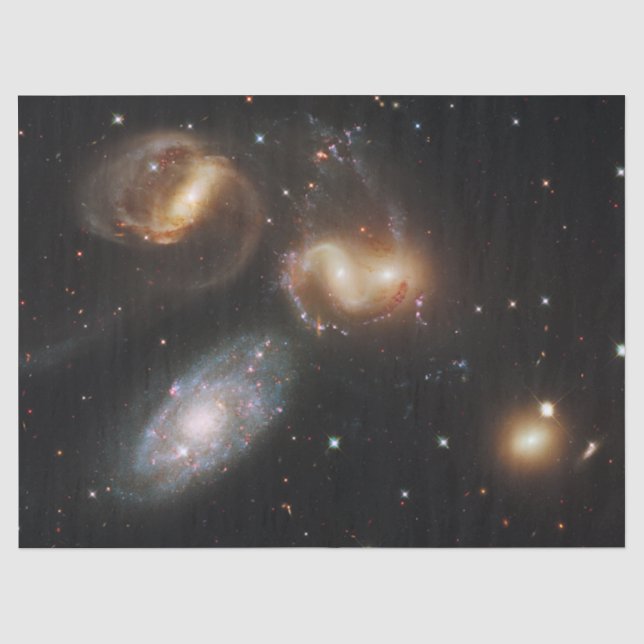 Stephans Quintet: Galaxie-Galaktische Trümmer Seidenpapier (Vorderseite)