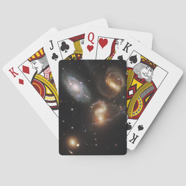 Stephans Quintet: Galaxie-Galaktische Trümmer Spielkarten (Rückseite)