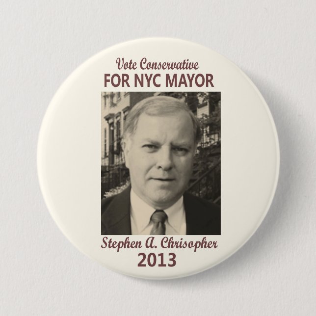 Stephen Christopher für NYC Bürgermeister 2013 Button (Vorderseite)