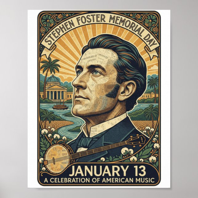 Stephen Foster Gedenktag Poster (Vorne)