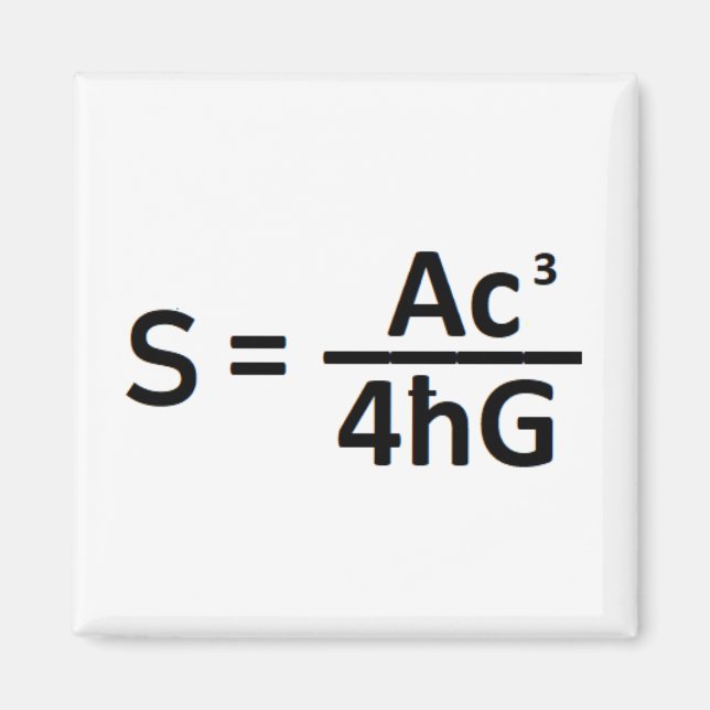 Stephen Hawkin Black Hole Entropy Formula Magnet (Vorne)