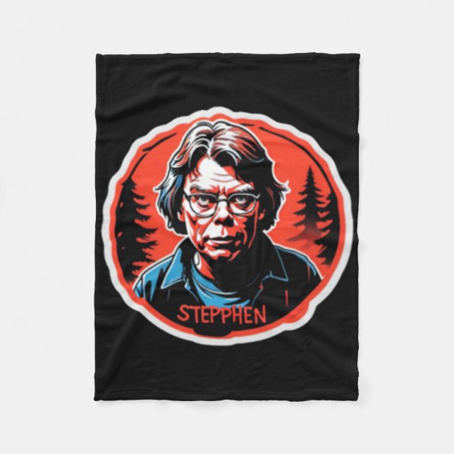 Stephen King Sticker Fleecedecke (Vorderseite)