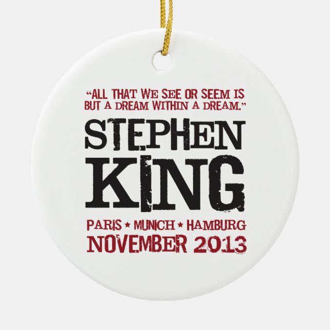 Stephen Kings Euroausflug Keramik Ornament (Vorne)