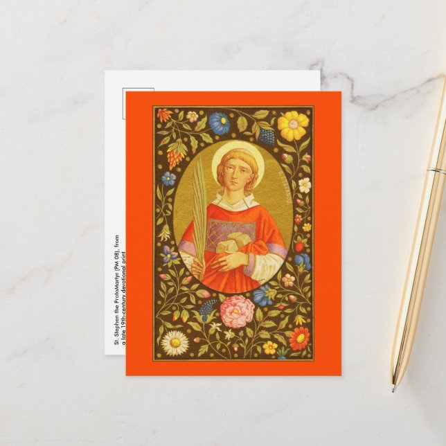 Stephen the ProtoMartyr (PM 08) Postkarte (Vorderseite/Rückseite Beispiel)