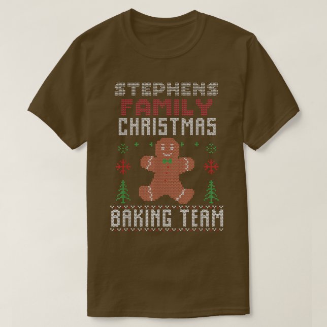 Stephens Family Christmas Baking Team Matching gin T-Shirt (Design vorne)