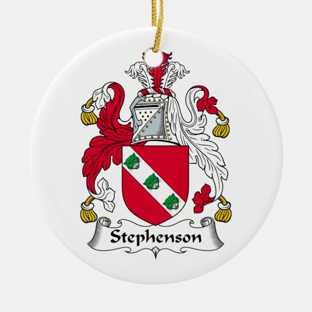 Stephenson-Familienwappen Keramikornament (Vorne)