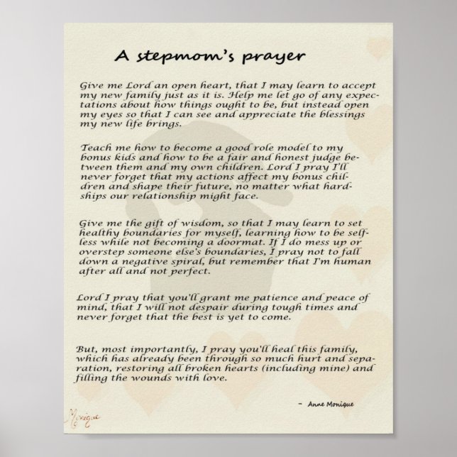 Stepmaters Gebet-Poster 8x10 Poster (Vorne)