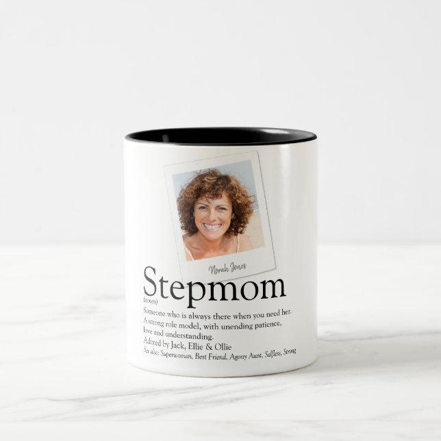 StepMom Bonus Mama Definition Foto Zweifarbige Tasse (Mittel)