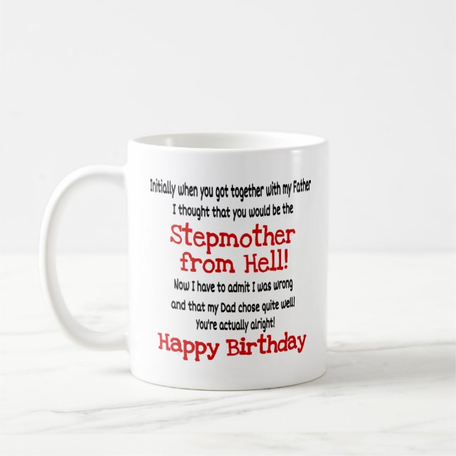  Stepmutter aus Hell Funny Geburtstag  Kaffeetasse (Links)