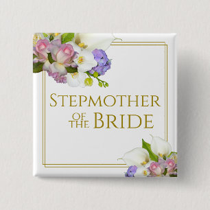 Stepmutter des "Bride Elegant Floral Cluster" Button