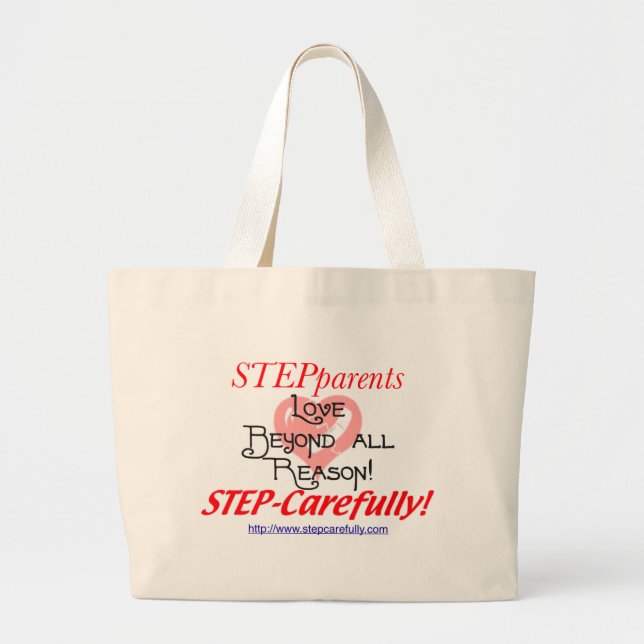 Stepparents-Liebe-Leinwandtasche Jumbo Stoffbeutel (Vorne)