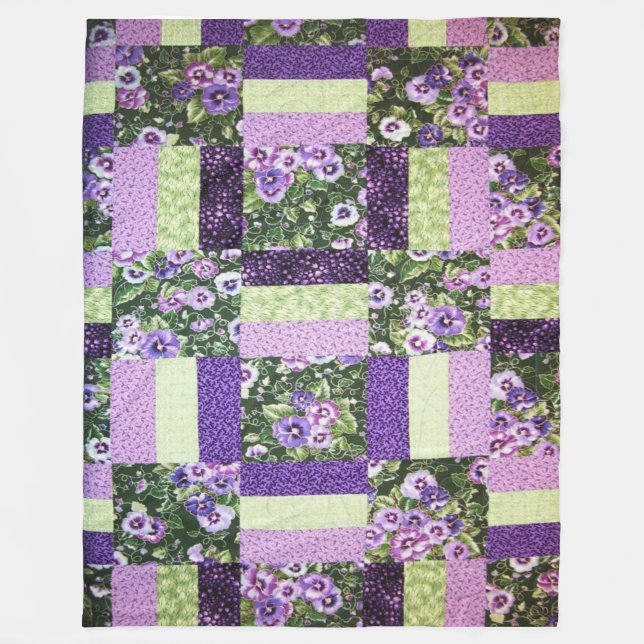 STEPPDECKE (simuliert) Fleece-Decken Fleecedecke (Vorderseite)