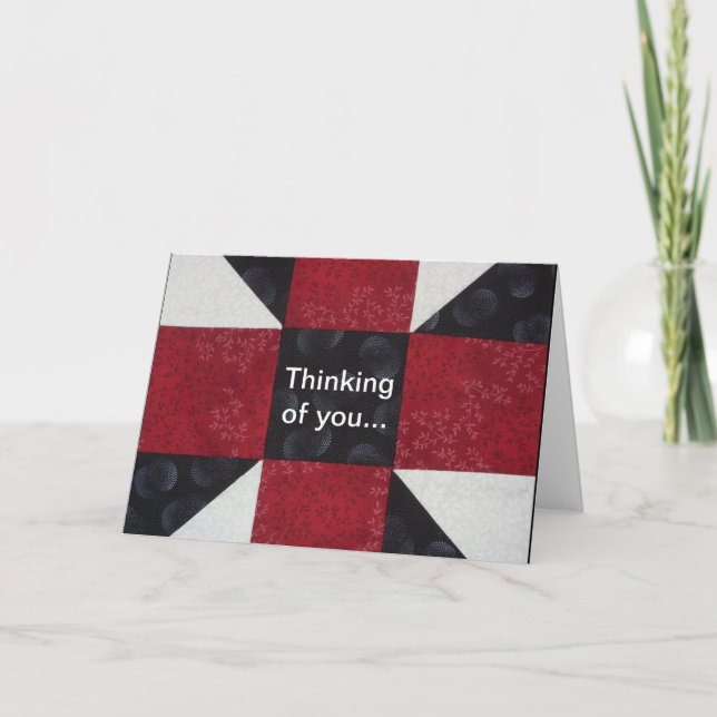 Steppdecken-Block-Freundschafts-Gruß-Karte Karte (Vorderseite)