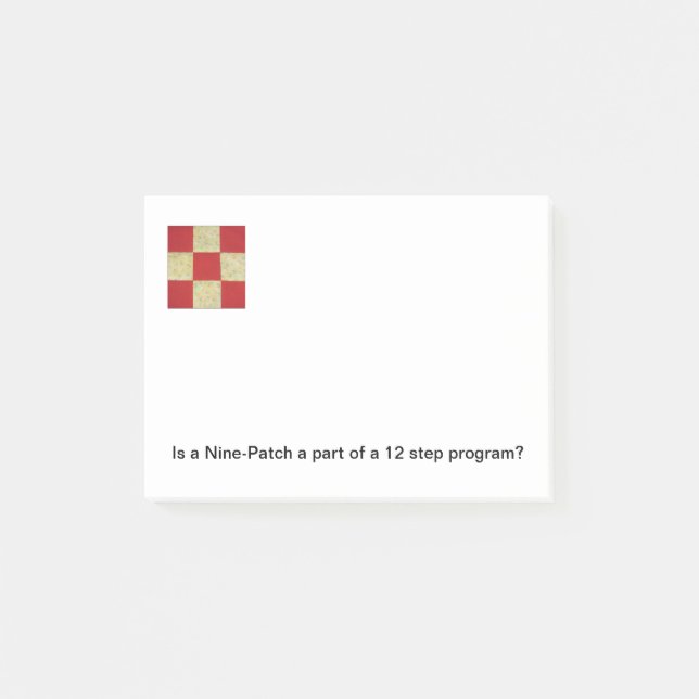 Steppdecken-Block-Post-Itanmerkungen Post-it Klebezettel (Vorderseite)