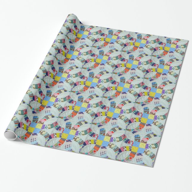 Steppdeckenmuster Geschenkpapier (Ungerollt)