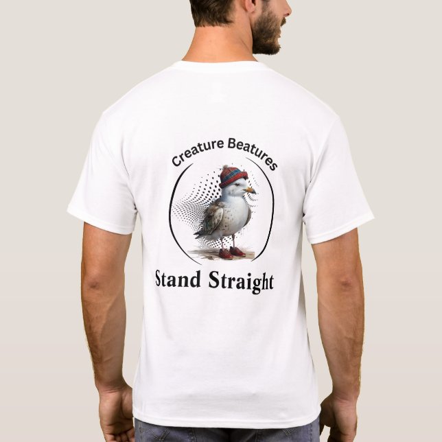 Steppe in schottischer Tartanverkleidung geradeaus T-Shirt (Rückseite)
