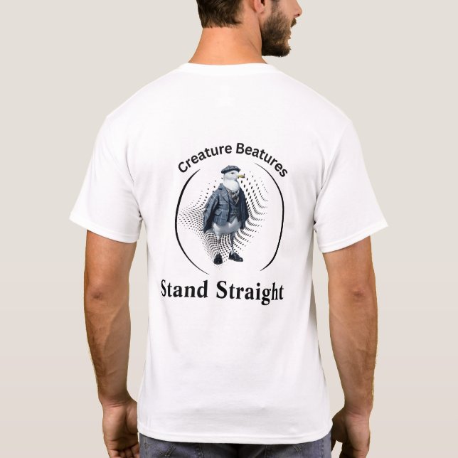 Steppe in schottischer Tartanverkleidung geradeaus T-Shirt (Rückseite)