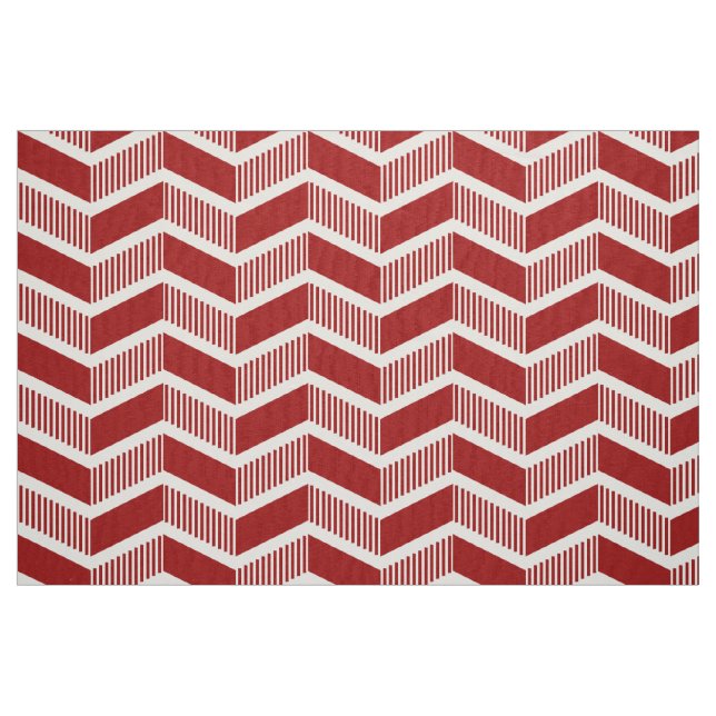 Stepped Chevrons - Ruby Red Stoff (Fat Quarter (45,7 x 55,9 cm))