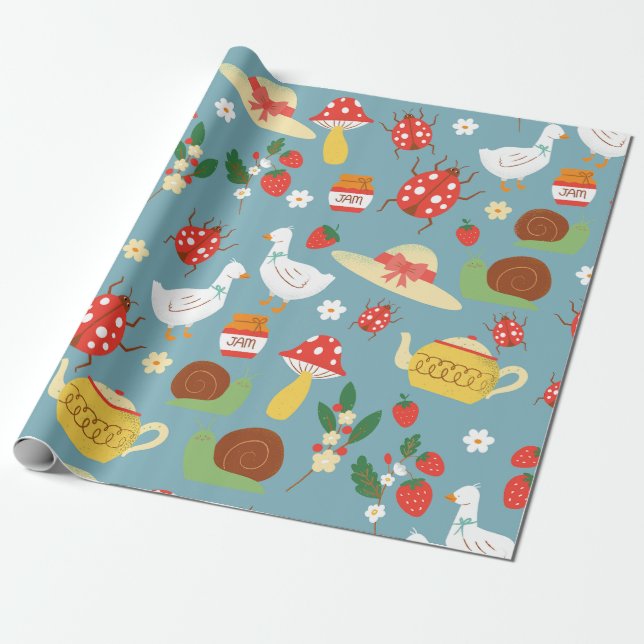 Steppenpilze Geschenkpapier (Ungerollt)