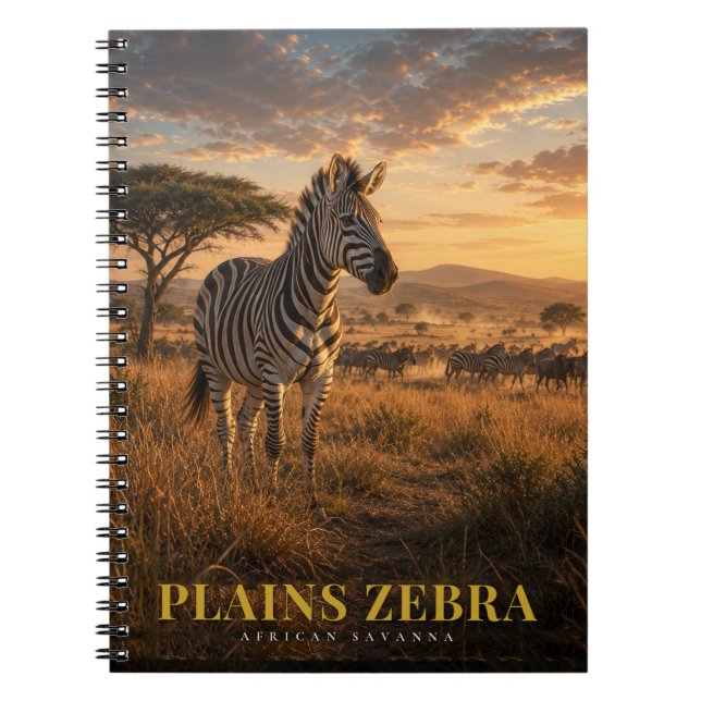 Steppenzebra Afrikanische Savanne TIERE Notizblock (Vorderseite)