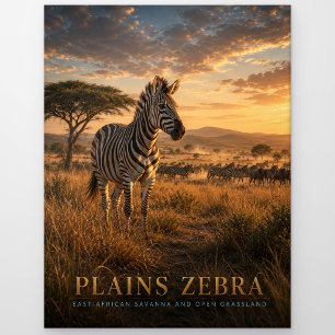 Steppenzebra Ostafrikanische Savanne TIERE Postkarte