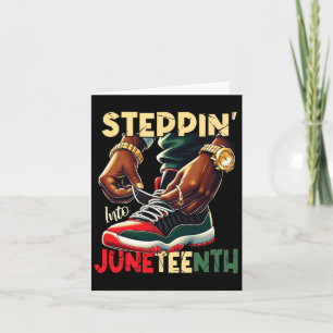 Steppin Into Juneteth Afrikanischer Stolz Schwarza Karte