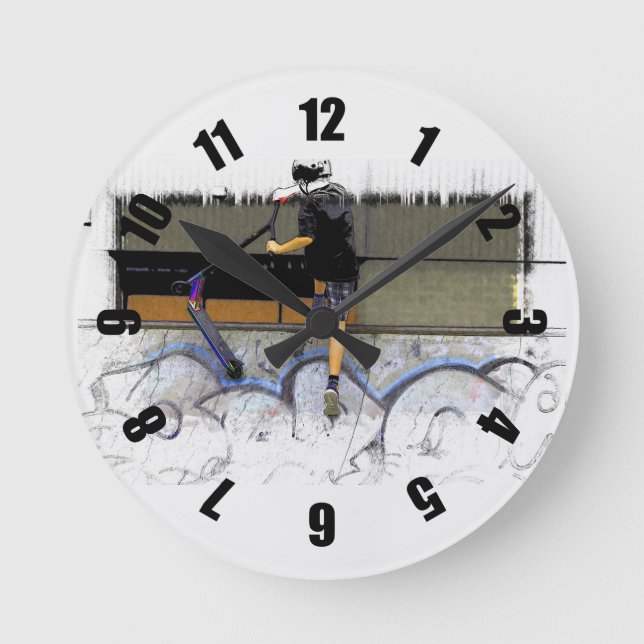Steppin' It - Stand Scooter Rider Horloge ronde (Recto)