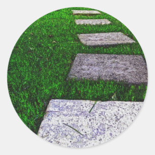 Stepping Stones by Shirley Taylor Runder Aufkleber