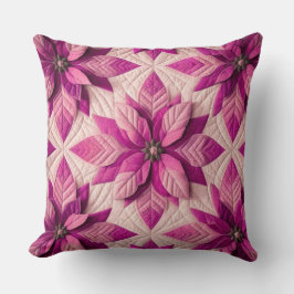 Steppmuster Poinsettia Pink Kissen